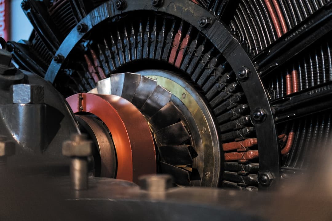 Close-up of a precision drive mechanism