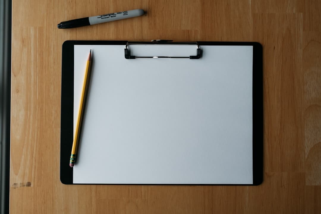 Compliance clipboard and inspection notes